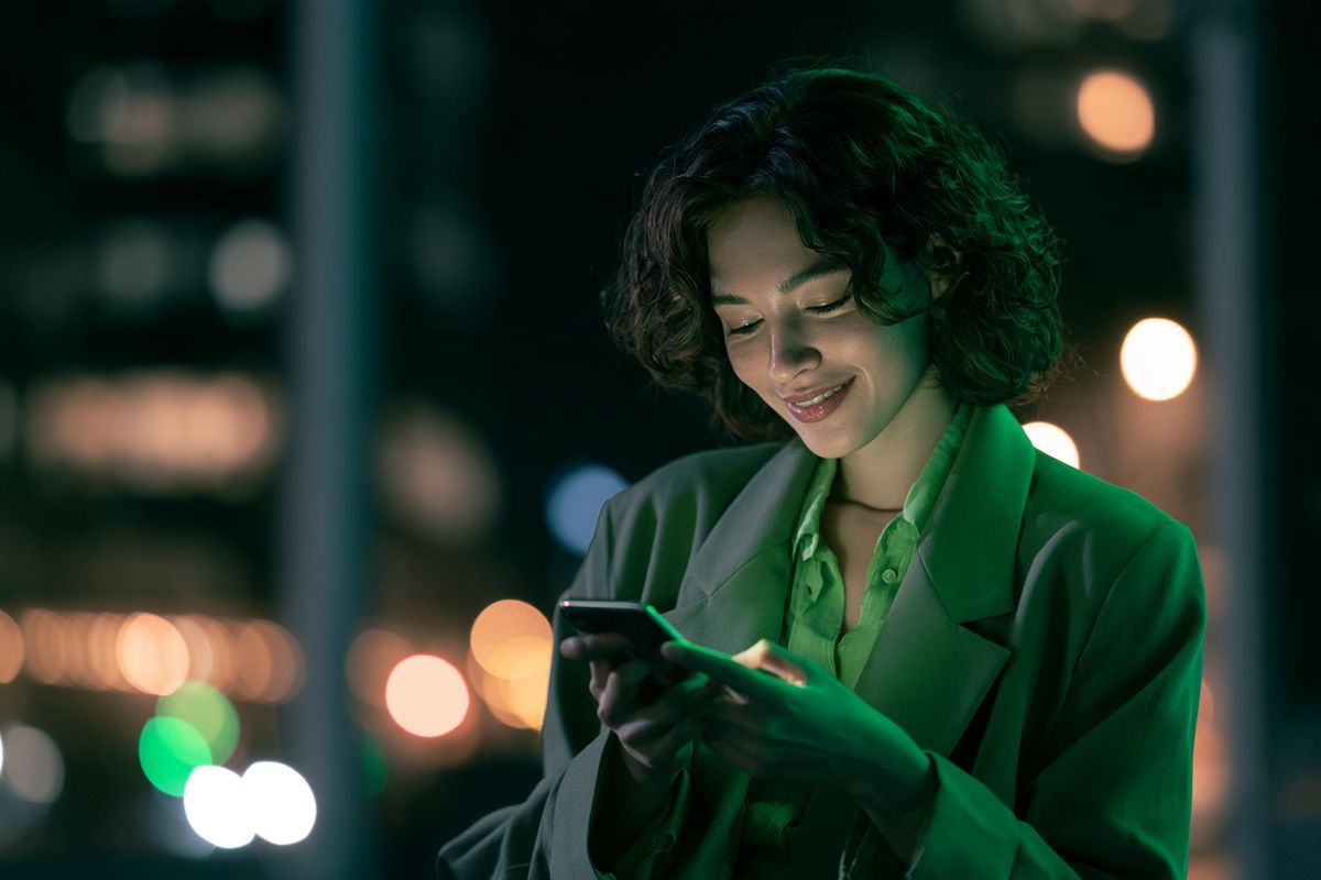 Marketer checking an AI answer that cites her site